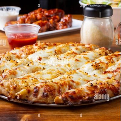 Wings & Pan Garlic cheese bread