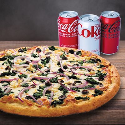Large 3 Toppings, 3 Drinks & 1 Dip