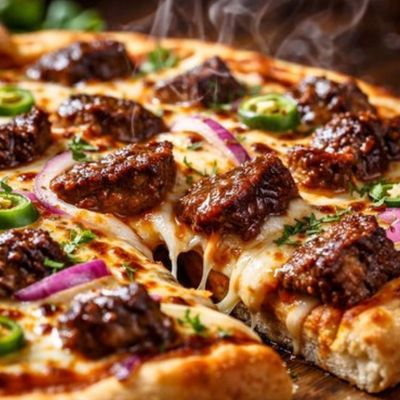 BBQ Steak Pizza