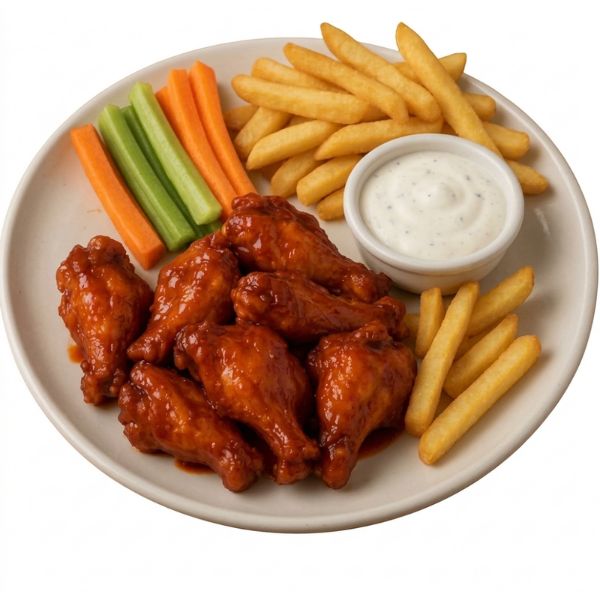 1Lb Wings and Fries